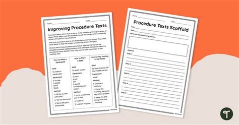 Procedure Text Posters Teach Starter