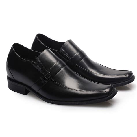 Before we get into what to the most formal and elegant of the dress shoe styles, the oxford distinguishes itself by a closed navy suits can be paired with a few colours for dress shoes. Black Leather Lifted Dress Shoes For Men; Increased Height ...