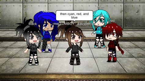 Among Us In Gacha Life Cyan Blue Black And Red Character