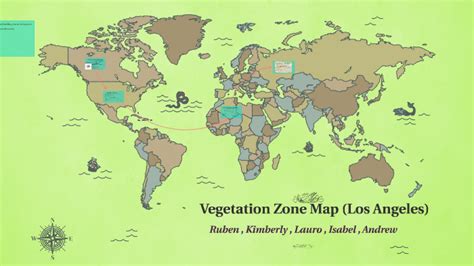 This map actually show potential vegetation, that is, the vegetation that one might predict. Vegetation Zone Map (Los Angeles) by Ruben Diaz