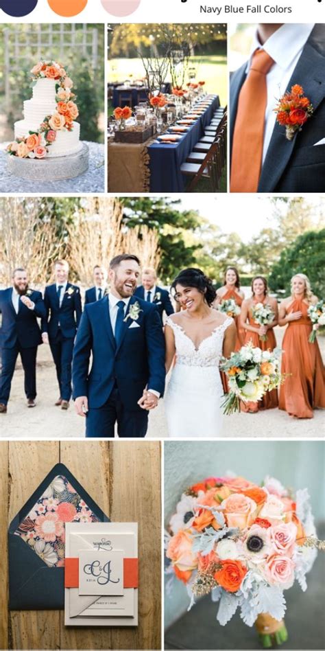 Top 8 Navy Blue Fall Wedding Color Combos Blue Fall Wedding Fall