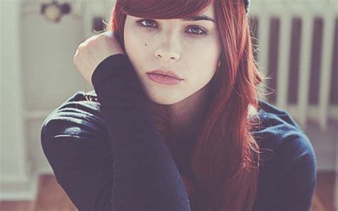 Masaüstü Yüz Kadınlar Kızıl Saçlı Model Portre Gözlük