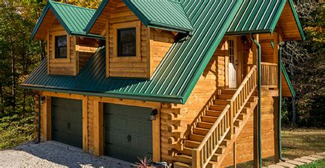 This Garage Kit Provides A Great Addition To Any Log Home