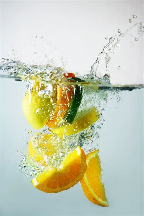 Lemon Lime And Orange Splash Stock Photo Image Of Nutrition Splash
