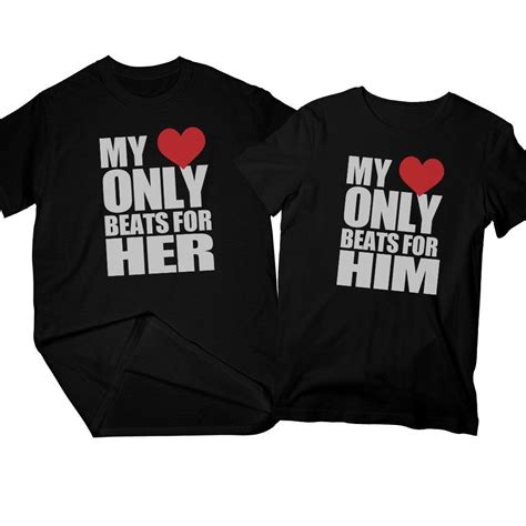 Valentines Day T Shirts For Herand Him 2019 Couple T Shirt Matching Couple Shirts Couple Tee