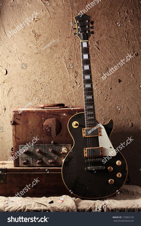 Still Life Art Photography Of Vintage Electric Guitar And