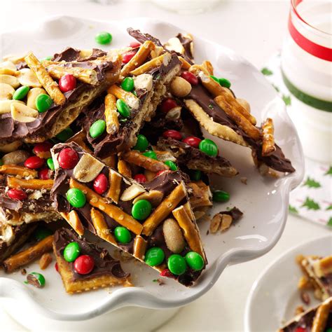 See top recipes, videos and get tips from home cooks like you for making this christmas special. Chocolate, Peanut & Pretzel Toffee Crisps Recipe | Taste ...