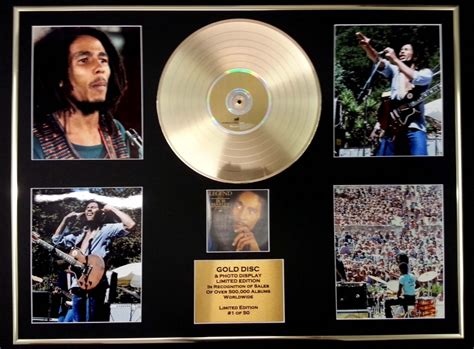 Bob Marleygigantic Cd Gold Disc And Photo Displayltd Editionlegend