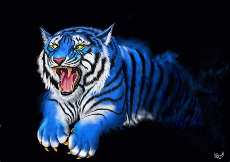 Blaue Tiger Etsyde