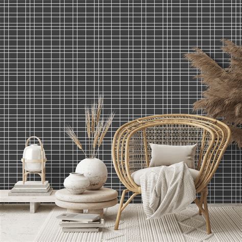 Uneven Square Wallpaper Black And White By Engblad And Co 6068