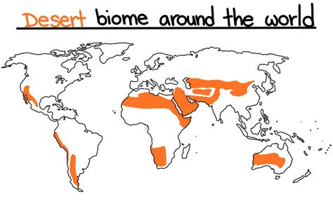 Desert Biome World Map Map Vector