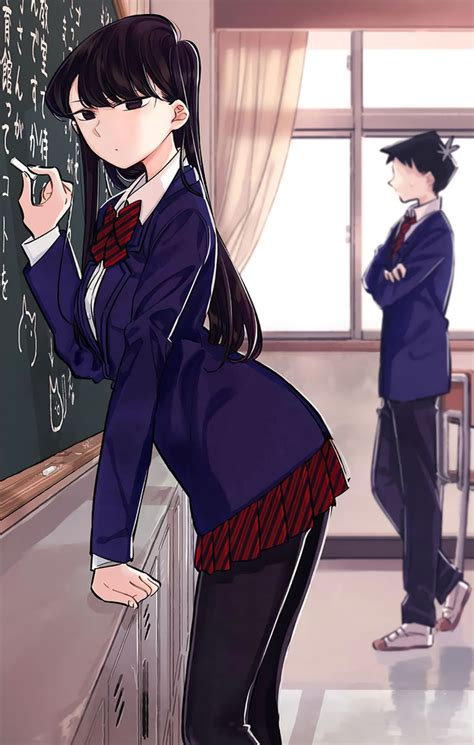 i did a redraw on the volume 1 cover of komi can t communicate komi san komi san komi san