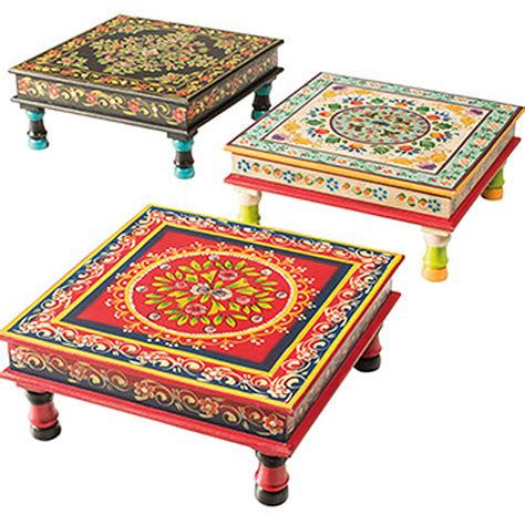 Indian Hand Painted Table Asia Dragon Furniture From London Living