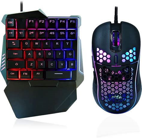Buy One Handed Gaming Keyboard And Mouse Combo Rgb Backlit 35 Keys