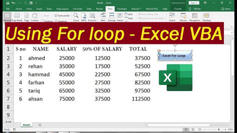 How To Use For Loop In Excel Formula Vba Youtube