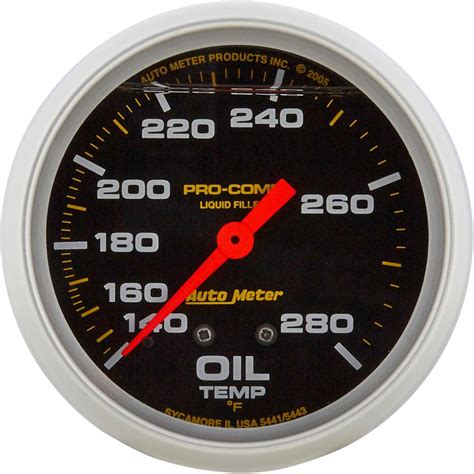 Autometer 5441 Pro Comp Mechanical Oil Temperature Gauge 2 58