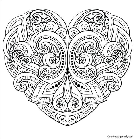 We've cute cat coloring pages that every feline lover is sure to enjoy filling. Heart Mandala 2 Coloring Page - Free Coloring Pages Online