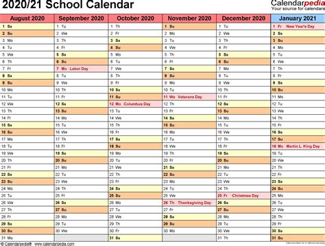 As always this 2021 calendar with american holidays is easy to print, easy to edit, and easy to look at it. Blank School Year Calendar 2020-20 Editable | Calendar ...