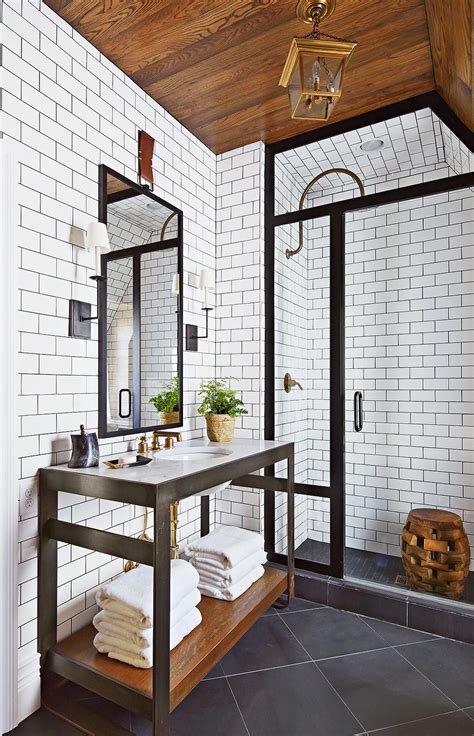 Subway tile patterns are classic, trendy, and flexible. small bathroom interior #smallbathroomcabinets | Shower ...