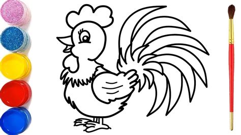 Gambar Mewarnai Ayam 10 Cara Menggambar Ayam Dengan M