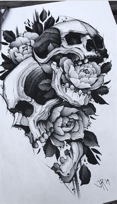 Flower And Skull Tattoo Sleeves Best Tattoo Ideas