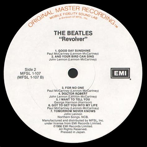 Vinyl Para Digital Beatles 1966 Revolver Vinyl Mfsl 1 107