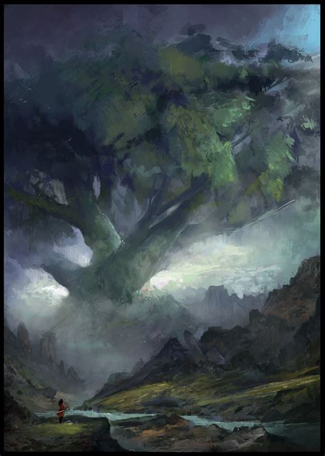 World Tree Sam White Fantasy Landscape Concept Art Artwork