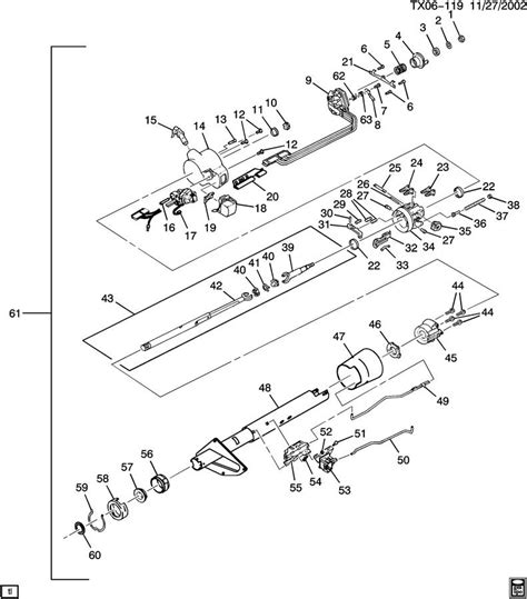 Chevrolet Silverado Steering Column Tiltfloor Shift