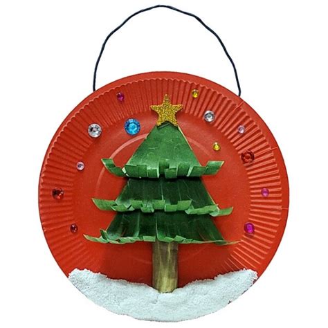 크리스마스 종이접시 트리 액자 만들기 키즈킹 창의미술 만들기