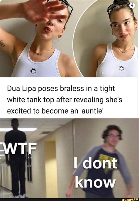 Dua Lipa Poses Braless In A Tight White Tank Top After Revealing She S