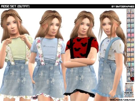 The Sims Resource Rose Set Outfit By Simtographies Sims 4 Downloads