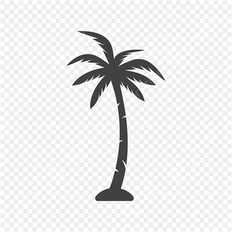 Palm Tree Silhouette Clipart No Background
