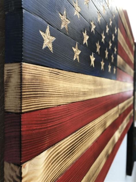 handcarved wood american flag wall art décor rustic handmade etsy american flag wall art