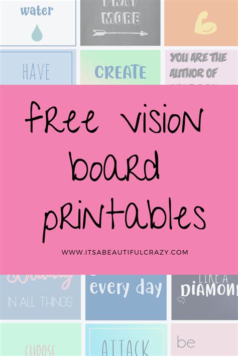 Our Free Vision Board Printable Pages Its A Beautiful Crazy Papan