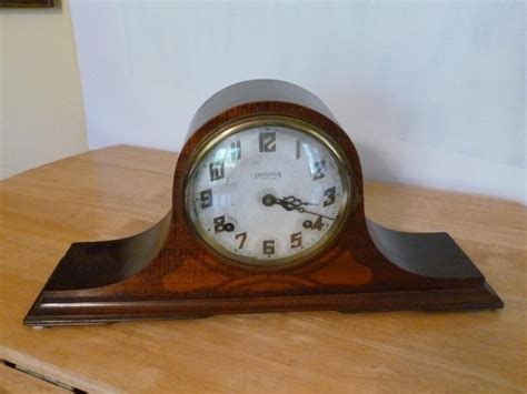 1930s Ingraham Tambour Mantel Clock Cameo S Duplex Hour And 12 Hr