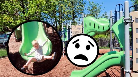 OH NO Babe Falls Off Slide Caught On Camera Our Reaction YouTube
