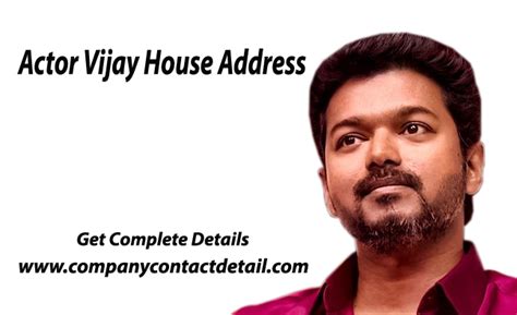 Actor Vijay House Address Company Contact Detail