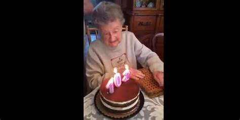 102 Year Old Woman Loses Her Teeth Blowing Out Birthday Candles Video