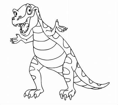 Dinosaur Coloring Pages Neck Dinosaurs Printable Cool