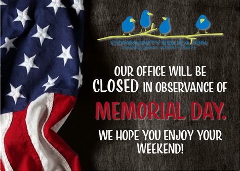 Office And Esc Closed For Memorial Day Bowling Green Warren County