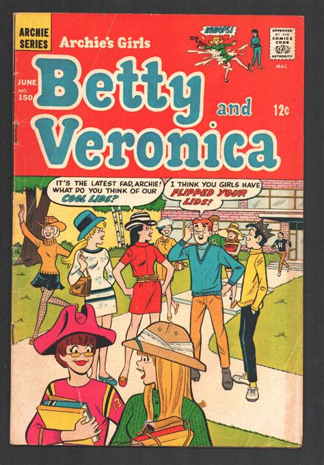 Archies Girls Betty And Veronica 150 1968 Wacky Hats Cover Pin Up Pages