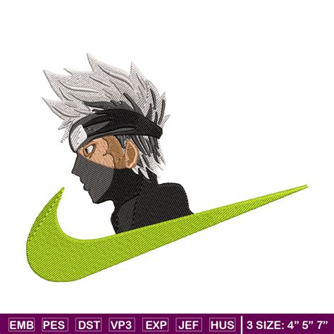 Kakashi Nike Embroidery Design Naruto Embroidery Nike Desi Inspire