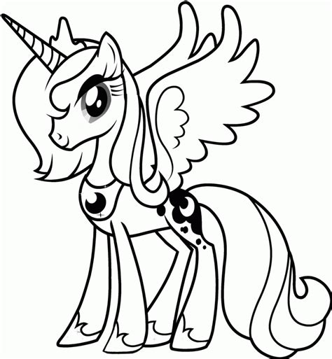 Free printable nella the princess knight coloring pages for kids. Princess Luna Coloring Pages - Coloring Home