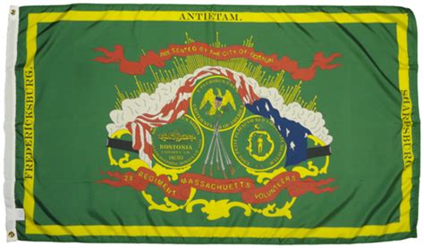 28th Massachusetts Irish Brig Reg Dyed Nylon Flag 3 X 5