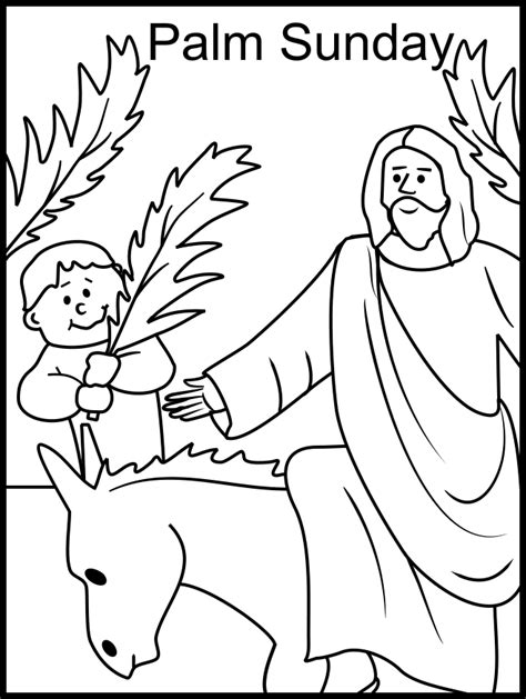 Sunday School Palm Sunday Coloring Page Clip Art Library