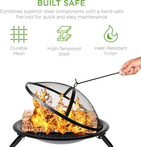 Buy Best Choice Products 22in Steel Fire Pit Bowl Outdoor Portable