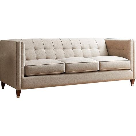 Cream Tufted Sofa Baci Living Room