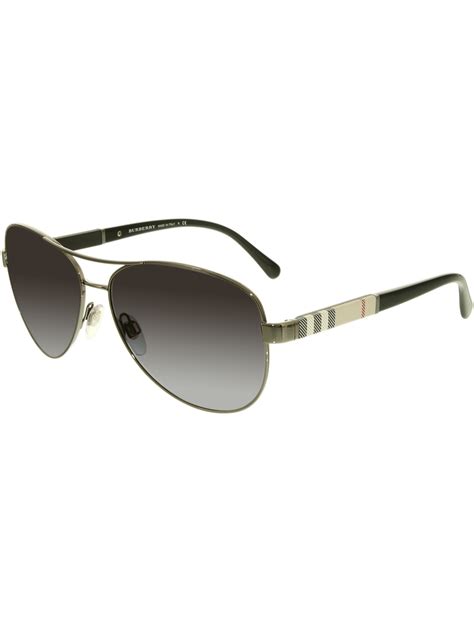 burberry women s gradient be3080 10038g 59 gunmetal aviator sunglasses