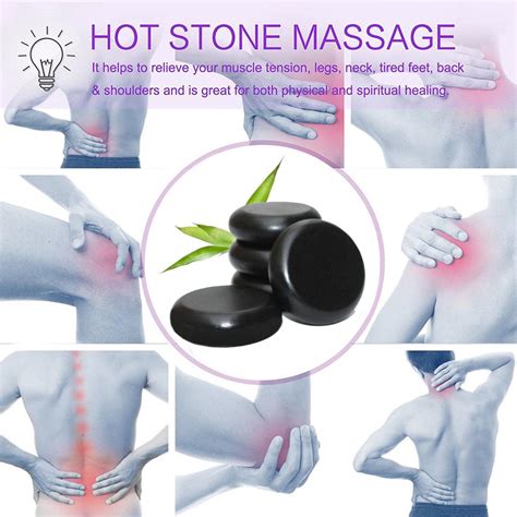 Buy 10pcs Massage Stones Massage Natural Energy Massage Stone Set Hot Compress Spa Rock Basalt