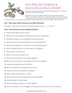 At least you know more than half of the answers! Printable Bride & Groom "Know Each Other" Game @Bridal ...
